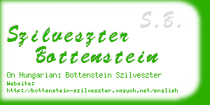 szilveszter bottenstein business card